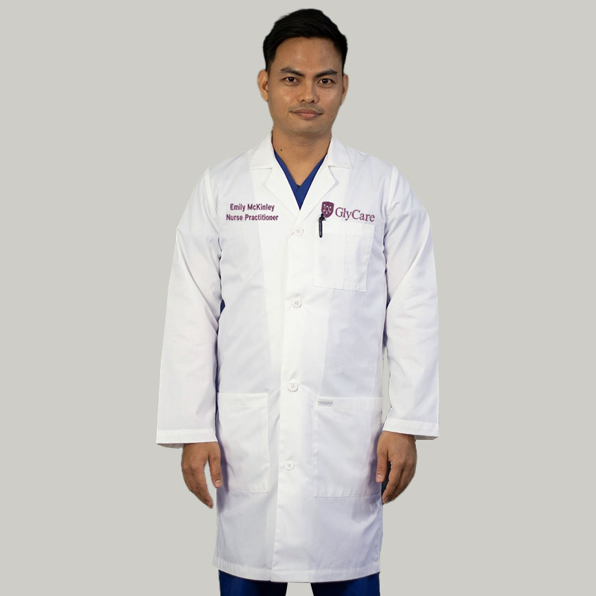 Glycare 37 Inches Unisex Functional Lab Coat: HF-1104V4