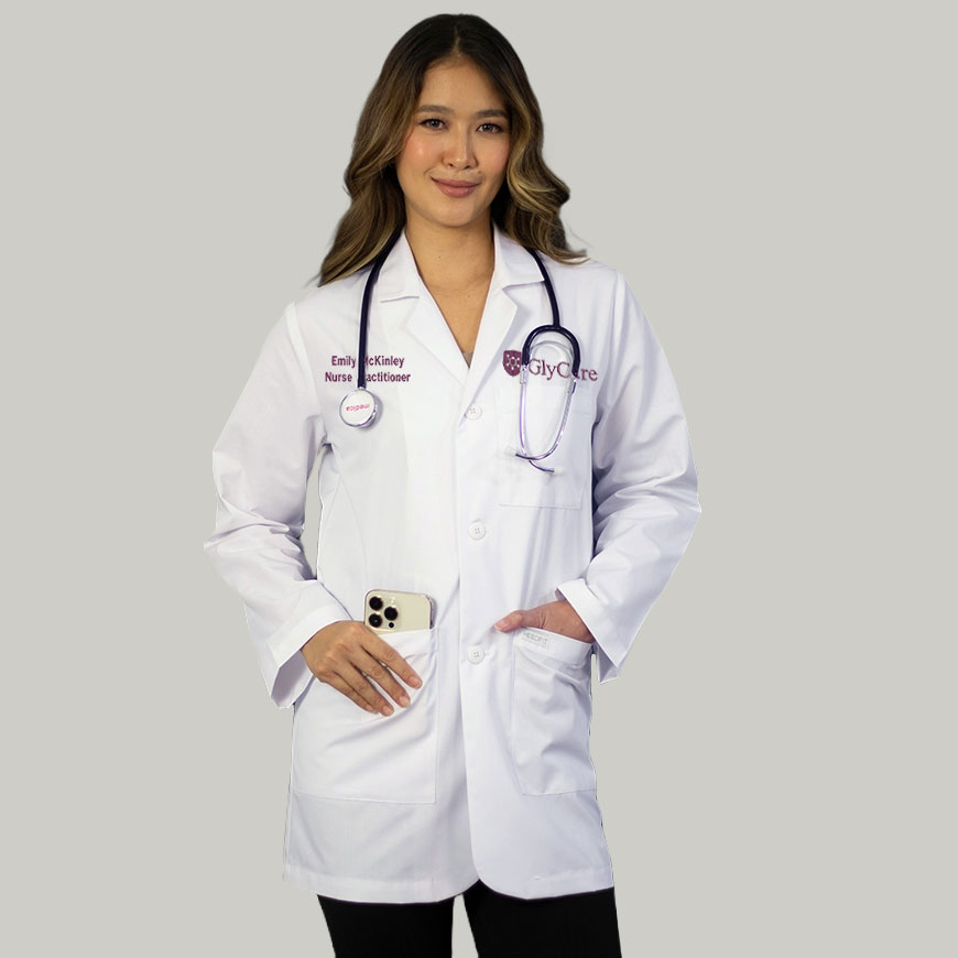 Glycare 31 Inches Unisex Consultation Coat: HF-1106V3